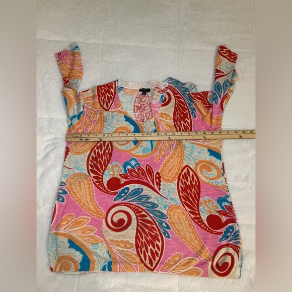 Talbots Colorful Paisley Women's Top - Picture 3 of 6